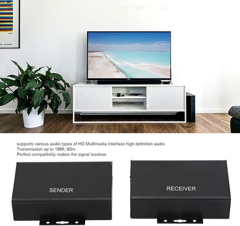 Zunate 2PCS USB HDMI KVM Extender, 1080P Ethernet Cable-Signal Extension Up to 120m,Cat6 to HDMI Receiver, USB Keyboard Mouse Support(#3) in Kuwait