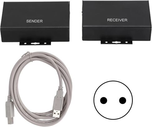 Zunate 2PCS USB HDMI KVM Extender, 1080P Ethernet Cable-Signal Extension Up to 120m,Cat6 to HDMI Receiver, USB Keyboard Mouse Support(#3) in Kuwait