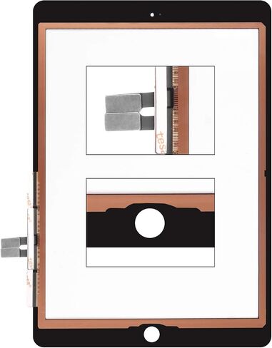 استبدال الشاشة لجهاز iPad 9.7 بوصة 2018 (A1893 A1954) /iPAD 6 الجيل السادس من لوحة زجاجية أمامية تعمل باللمس مع زجاج مقسى + مجموعة أدوات إصلاح (بدون زر الصفحة الرئيسية) (أسود) in Saudi Arabia