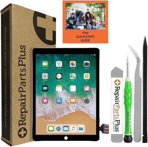 Repair Parts Plus for iPad Pro 9.7 Screen Replacement LCD and Glass Touch Digitizer Premium Kit (9.7", A1673 | A1674 | A1675) + Tools + Adhesive - White in Kuwait