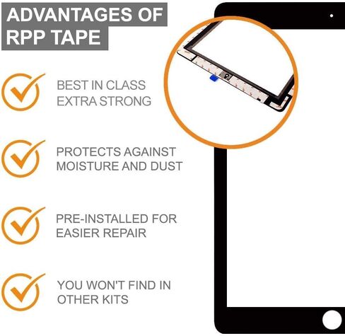 Repair Parts Plus for iPad Pro 9.7 Screen Replacement LCD and Glass Touch Digitizer Premium Kit (9.7", A1673 | A1674 | A1675) + Tools + Adhesive - White in Kuwait