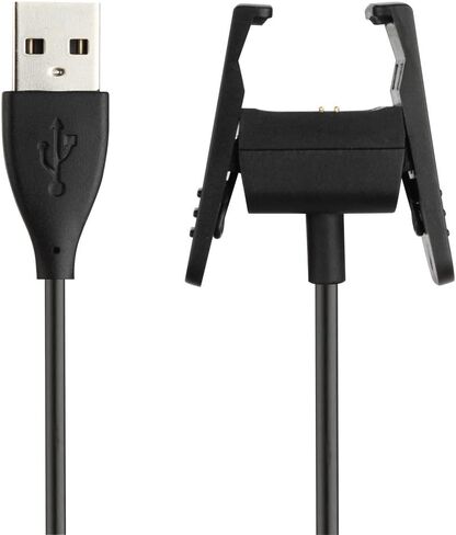 شاحن Temery Fitbit Charge 2 - قطعتان من كابل شحن USB بديل لـ Fitbit Charge 2 مع محول قاعدة حامل للكابل لساعة Fitbit Charge 2 الذكية (3.3 قدم + 1.6 قدم)... in Kuwait