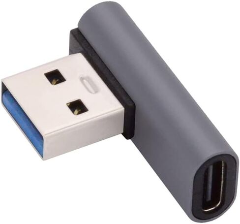 NFHK USB-C نوع C أنثى 90 درجة بزاوية أسفل إلى USB 3.0 محول بيانات ذكر لسطح المكتب المحمول in Kuwait