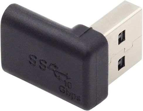 NFHK USB-C Type C Female 90 Degree Down Angled to USB 3.0 A Male Data Adapter for Laptop Desktop in Kuwait