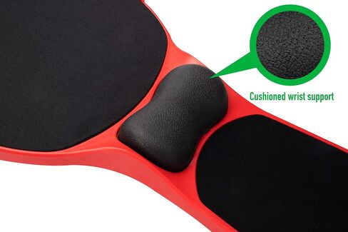 Mind Reader Portable Wrist Rest, Memory Foam Ergonomic Support for Arm, Integrated Mouse Pad, Clamps to Desk, Plastic, Black in Saudi Arabia