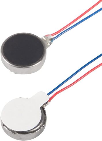 17PCS 10x3.4mm Mini Vibration Motors 1034 DC 3V Micro Mini Tiny Flat Coin Button-Type Vibrating Motors with Two Wires for Mobile Cell Phone Pager Tablet Household Appliances in Saudi Arabia