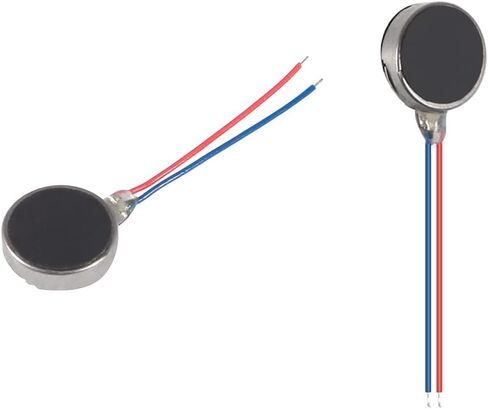 17PCS 10x3.4mm Mini Vibration Motors 1034 DC 3V Micro Mini Tiny Flat Coin Button-Type Vibrating Motors with Two Wires for Mobile Cell Phone Pager Tablet Household Appliances in Saudi Arabia