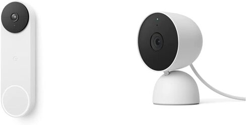 Google Nest Doorbell 720p - (سلكي، الجيل الثاني) - كاميرا فيديو أمنية - Ash in Kuwait