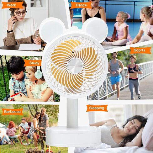 Orapink Handheld Fan, Personal Small Cooling USB Fan, Desktop Fan, Powered by Rechargeable Battery, Suitable for Desktop Home Outdoor in Kuwait