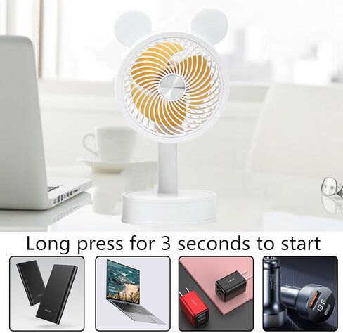 Orapink Handheld Fan, Personal Small Cooling USB Fan, Desktop Fan, Powered by Rechargeable Battery, Suitable for Desktop Home Outdoor in Kuwait