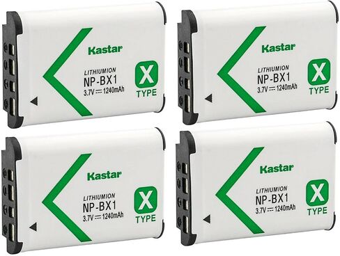 Kastar 2-Pack NP-BX1 Battery Replacement for Sony HDR-CX440, HDR-GW66, HDR-GWP88, HDR-MV1, HDR-PJ240, HDR-PJ240E, HDR-PJ270, HDR-PJ270E, HDR-PJ405, HDR-PJ410, HDR-PJ440, Vlog Camera ZV-1 Camera in Saudi Arabia