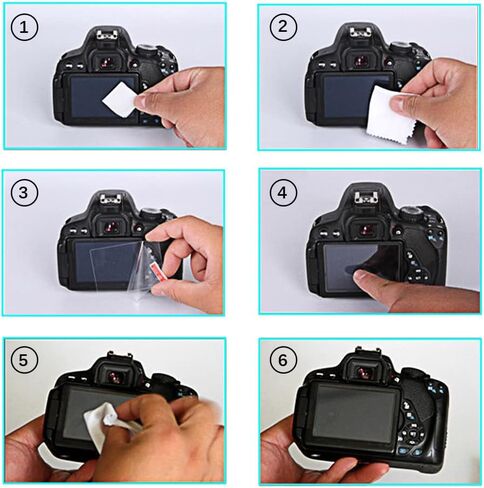 【2-Pack】Glass Screen Protector Film for Canon EOS RP M50 / M50 II / M100 / M6 Mark II / M6 Cameras, 0.3mm Ultra-Thin Tempered Glass, 9H Hardness, 2.5D Round Edges, Anti-Scrach Anti-Fingerprint Anti-Dust in Kuwait