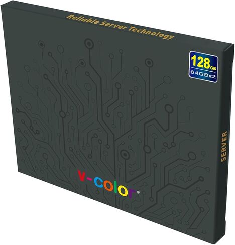 V-Color 64 جيجابايت (32 جيجابايت × 2) 1600 ميجاهرتز DDR3 R-DIMM 4Gx4 4Rx4 DIMM مسجلة في ECC لذاكرة الخادم/محطة العمل (TR332G16Q411LK) in Kuwait