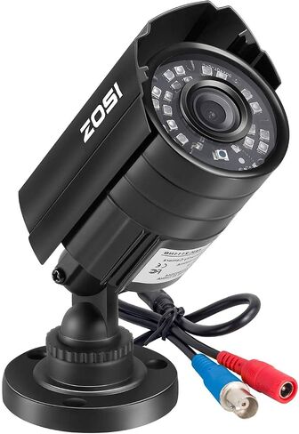 ZOSI 1080P HD-TVI Security Camera for Home Office Surveillance CCTV System - Bullet BNC Camera with Night Vision Black (Renewed) in Saudi Arabia