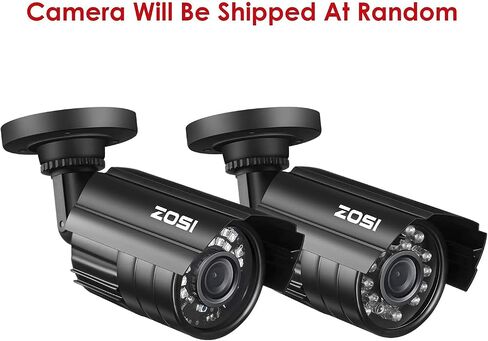 ZOSI 1080P HD-TVI Security Camera for Home Office Surveillance CCTV System - Bullet BNC Camera with Night Vision Black (Renewed) in Saudi Arabia