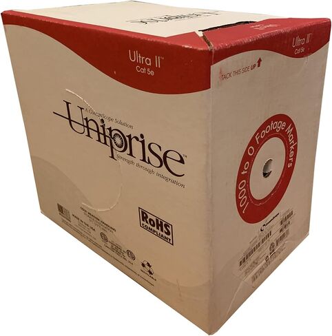 كيبل كات 5e بلينوم 1000 قدم مصنوع في الولايات المتحدة الامريكية كومسكوب UTP 24AWG 350MHz | كيبل كات 5e بلينوم بطول 1000 قدم، لون ابيض in Kuwait