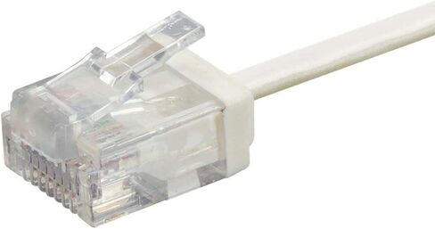 Monoprice Cat6 Ethernet Patch Cable - Snagless, 550MHz, UTP, 32AWG, 3 Feet, White - Micro SlimRun Series in Kuwait