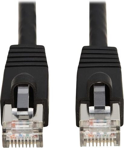 Tripp Lite Cat8 40G PoE Shielded Ethernet Cable, 1 Foot / 0.3 Meters, White, High Speed, Power Over Ethernet, RJ45, Snagless SSTP, Male-to-Male, Network Patch LAN Cord, (N272-F01-WH) in Saudi Arabia