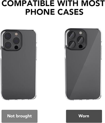 [مجموعتان] غطاء معدني كامل + واقي عدسة الكاميرا الدائرية من الزجاج المقوى لهاتف iPhone 13 Pro/13 Pro Max، جراب غطاء شاشة لعدسة الكاميرا عالية الدقة، طبقة حماية لشاشة الكاميرا مقاومة للخدش بقوة 9H (جرافيت - مجموعتان) in Kuwait