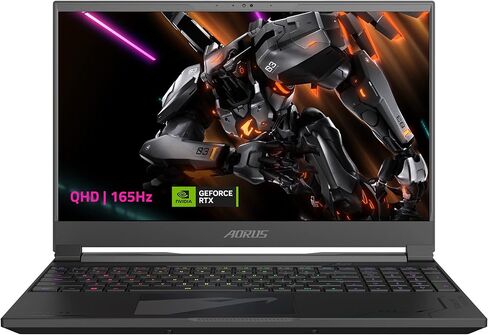 GIGABYTE AORUS 15: 15.6" 16:9 Thin Bezel QHD 2560x1440 165Hz, NVIDIA GeForce RTX 4060 Laptop GPU 8GB GDDR6, Intel Core i7-13700H, 16GB DDR5 RAM, 1TB SSD, Win11 Home (AORUS 15 BKF-73US754SH), Black in Kuwait