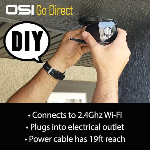 OSI Smart Security Bullet Camera Outdoor 1080P HD,WiFi Cameras, Home Security Cameras, AI Human Detection, Two-Way Audio, Night Vision,Compatible with Alexa, Google,32GB SD Card Included/Cloud StoragE in Kuwait