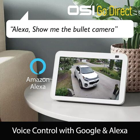 OSI Smart Security Bullet Camera Outdoor 1080P HD,WiFi Cameras, Home Security Cameras, AI Human Detection, Two-Way Audio, Night Vision,Compatible with Alexa, Google,32GB SD Card Included/Cloud StoragE in Kuwait