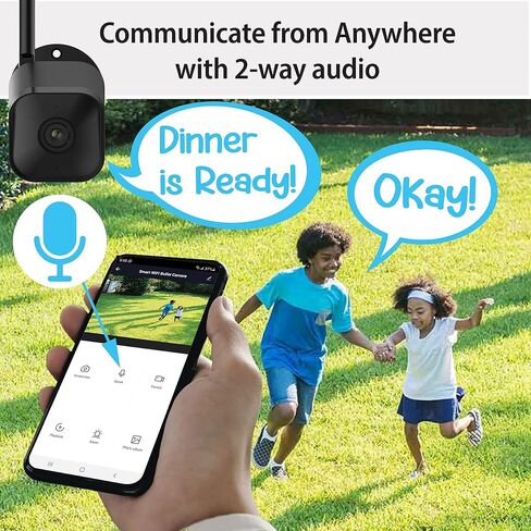 OSI Smart Security Bullet Camera Outdoor 1080P HD,WiFi Cameras, Home Security Cameras, AI Human Detection, Two-Way Audio, Night Vision,Compatible with Alexa, Google,32GB SD Card Included/Cloud StoragE in Kuwait