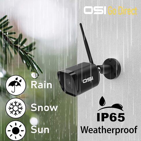 OSI Smart Security Bullet Camera Outdoor 1080P HD,WiFi Cameras, Home Security Cameras, AI Human Detection, Two-Way Audio, Night Vision,Compatible with Alexa, Google,32GB SD Card Included/Cloud StoragE in Kuwait