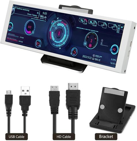شاشة صغيرة 7.9 انش IPS USB لوحدة المعالجة المركزية AIDA64 ووحدة معالجة الرسومات الجرافيكية وSSD وشاشة بيانات الكمبيوتر وشاشة استشعار درجة الحرارة لجهاز الكمبيوتر ايه ار جي بي in Kuwait