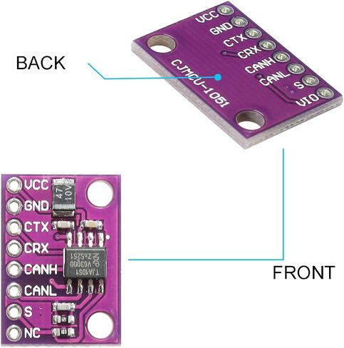 DKARDU 2 pcs 3V ~ 5V CJMCU-1051 TJA1051 CAN Transceiver High Speed Low Power Consumption Transceiver Module 1Mbit s with Dupont Cable for Arduino in Saudi Arabia
