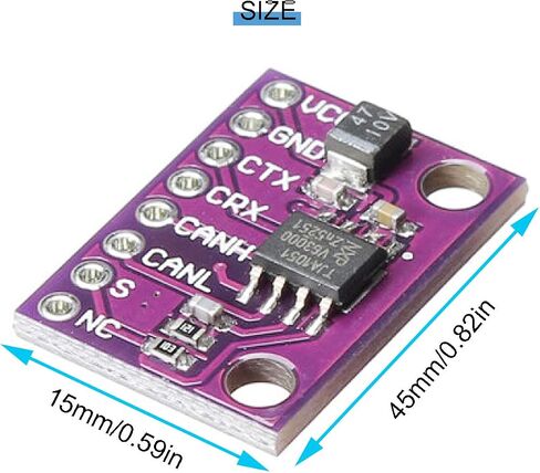 DKARDU 2 pcs 3V ~ 5V CJMCU-1051 TJA1051 CAN Transceiver High Speed Low Power Consumption Transceiver Module 1Mbit s with Dupont Cable for Arduino in Saudi Arabia