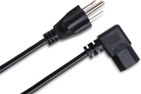 Hosa PWC-141R الزاوية اليمنى IEC C13 إلى NEMA 5-15P، 1 قدم وسلك طاقة الكمبيوتر القياسي Tripp Lite 10A، 18AWG (NEMA 5-15P إلى IEC-320-C13) 1 قدم (P006-001) أسود in Kuwait