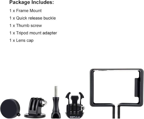 GEPULY BacPac Frame Mount Housing Case for GoPro Hero 4 3 3 Action Cameras in Kuwait