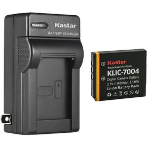 Kastar 3-Pack KLIC-7004 بطارية وشاحن حائط تيار متردد بديل لبطارية Kodak KLIC-7004 K7004، شاحن Kodak K7700، Kodak Zi8، EasyShare V1233، EasyShare V1253، EasyShare V1273 كاميرا رقمية in Saudi Arabia