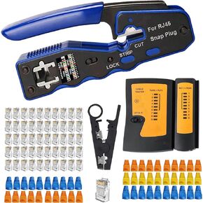 مجموعة ادوات اصلاح كيبلات الشبكة ار جيه 45/ار جيه 11/ار جيه 12 من تايواين، مجموعة ادوات تجعيد كيبلات الجوال المحمولة كات 5 وكات 6، 8P4P6P موصلات اختبار الكيبلات، اداة تعرية تجعيد ايثرنت in Kuwait
