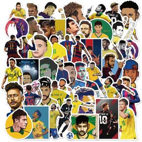 50 Pcs Vinyl Sticker of Neymar Jr for Soccer Lovers Waterproof Stickers Bomb for Wall, Computer, Laptop, Skateboard, Water Bottle, Mug, Kids Scrapbook Gift for Birthday, Christmas, Thanksgiving (neymar) in Kuwait