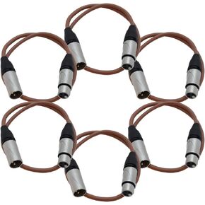 Seismic Audio - SAXLX-100-6 Pack of 100' Multiple Color XLR Male to XLR Female Microphone Cables - Balanced - 100 Foot Patch Cords