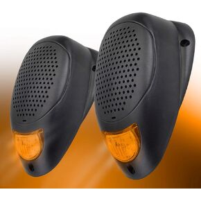 Magnadyne Linear Series Water Resistant 3 Inch Surface Mount Satellite Speaker w/Amber LED Lighting | Set of 2