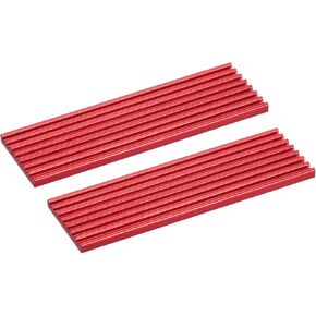 MECCANIXITY 2 Pack M.2 2280 Nvme SSD Heatsink Cooler with Thermal Pad Alloy Aluminum Heat Sink Cooling Sink for Laptop, 70x22x3mm, Red in Kuwait