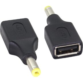 2 حزمة USB إلى DC 3.51.35mm محول الطاقة - 5V أنثى إلى ذكر جاك برميل التوصيل موصل سلك شاحن لجهاز شحن USB (F / 3.51.35) in Kuwait