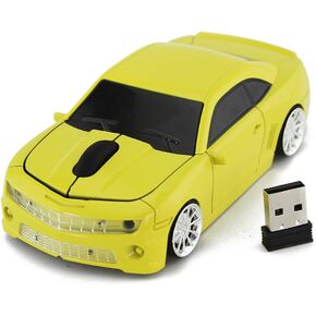 FASBEL for CL Racing Sports Car Mouse الفئران اللاسلكية الكمبيوتر المحمول PC الفأرة الضوئية (أصفر)