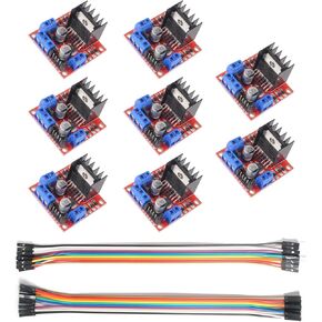 8PCS L298N Motor Drive Controller Board Dual H Bridge DC Robot Stepper Motor Compatible with Electric Projects, Smart Car Robot in Kuwait