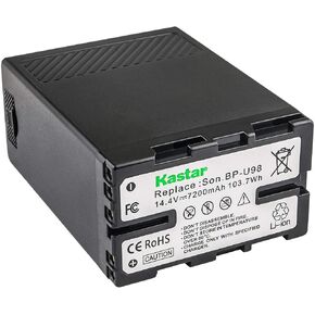 Kastar 4 عبوات BP-U98 استبدال بطارية لسوني BP-U30، BP-U35، BP-U60، BP-U60T، BP-U66، BP-U65، BP-U68، BP-U70، BP-U90، BP-U95 ، بطارية BP-U96، BP-U98، شاحن سوني BC-U1، شاحن BC-U2 in Saudi Arabia