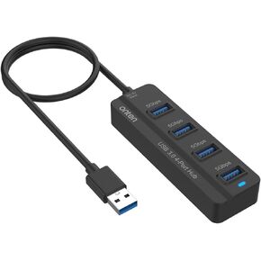 محور USB بـ 4 منافذ، محور Onten USB 3.0، مقسم USB مع كابل بطول 1.6 قدم 4 منافذ USB3.0 لأجهزة الكمبيوتر المحمول MacBook Surface Pro والمزيد من أجهزة USB in Kuwait