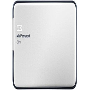 WD My Passport Slim 2TB Portable Metal External Hard Drive USB 3.0 with Auto Backup