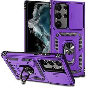 ONOLA for Samsung Galaxy S23 Ultra Case with Kickstand and Slide Camera Cover [ Military-Grade ] Full Body Drop Tested Protective Cover for Samsung Galaxy S23 Ultra(2023) (Purple)