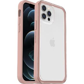 حافظة OtterBox الشفافة مع حافة ملونة لهاتف iPhone 12/12 Pro - كريستال أسود (شفاف/أسود) in Saudi Arabia