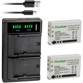 Kastar LTD2 USB Battery Charger Replacement for Fujifilm NP-95 NP95 FNP-95 FNP95 Battery, Fujifilm BC-65N Charger, Fujifilm FinePix X100T, FinePix X-S1, Fujifilm XF10 Digital Camera in Saudi Arabia