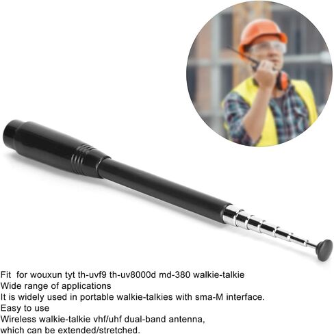 Na771r Dual Band Telescopic Antenna, SMA Male, Retractable Handheld Antenna, Dual Band VHF UHF Radio Telescopic Antenna for tyt thuvf9 thuv8000d md380 in Saudi Arabia