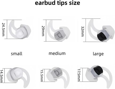 SNHTLS سيليكون استبدال الأذن نصائح براعم الأذن نصائح Eargels متوافق مع Bose Qc20 Qc30 IE2 SoundSport IE3 SIE2i سماعات الأذن نصائح استبدال سماعات الأذن لسماعات الأذن 3 أزواج مقاس S in Kuwait